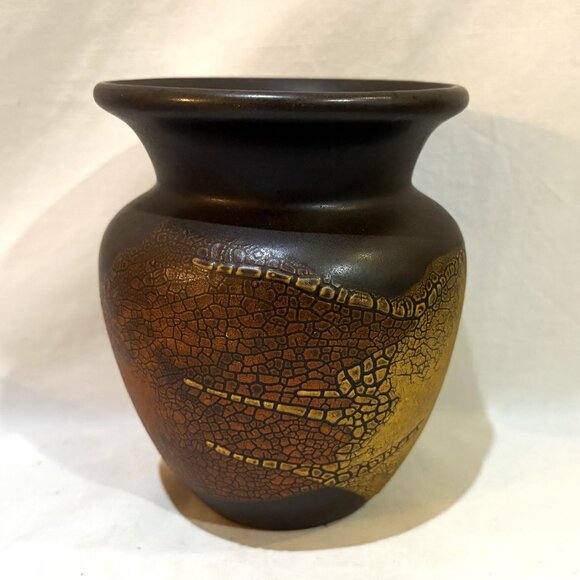 Royal Haeger Earth Wrap Lava Glaze Pottery Vase Vintage MCM 1970s - Picture 2 of 8